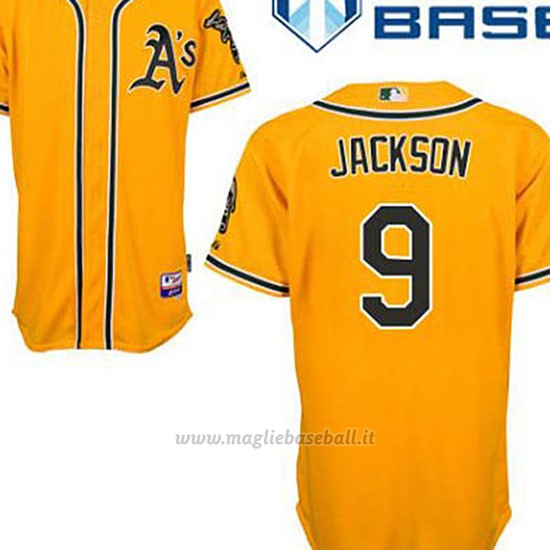 Maglia Baseball Uomo Oakland Athletics Reggie Jackson 9 Or Alterner Cool Base